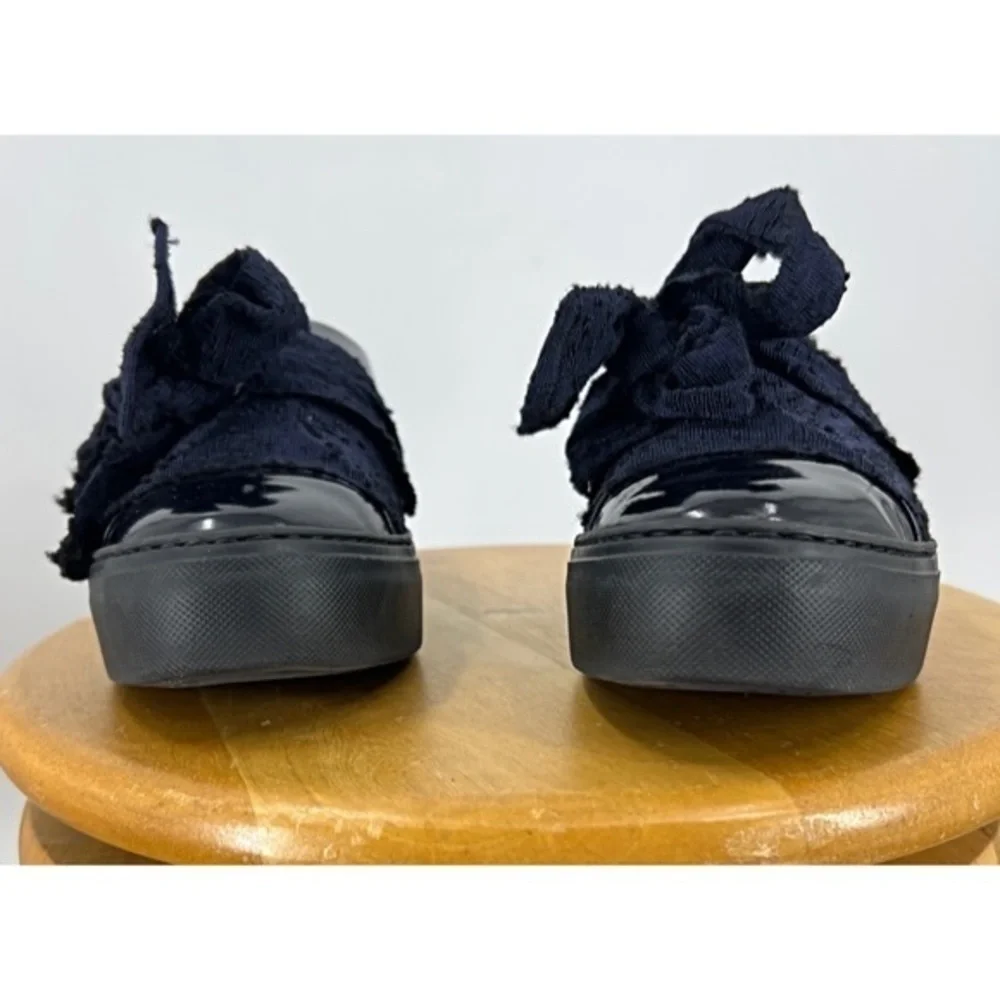 COPY - AGL ATTILIO GIUSTI LEOMBRUNI, NAVY BOW platform slipon sneaker 38.5/8.5